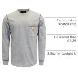 New 5XL BOCOMAL FR Shirts for Men Lightweight Crew
