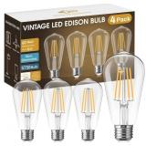 DORESshop Vintage LED Edison Bulbs,Non-Dimmable, 6