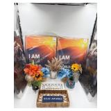 New variety lot of wall art, floral arrangement wi