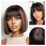 $105 LUVME HAIR 10 Inch Yaki Straight Bob Wig with