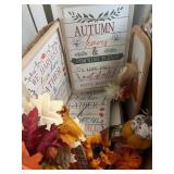 New Jumbo collection of fall wooden decorative sig