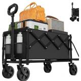 Collapsible Wagon with Wheels, 350lbs Wagons Carts