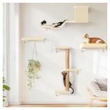 FUKUMARU Cat Wall Shelves, Stable & Safe 5 in 1 Ca