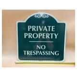 Heavy metal private property sign 18x18