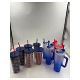 New lot of 12 Patriotic tumblers