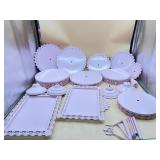 Metal cake stands assortment