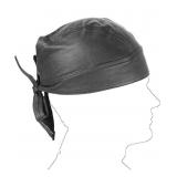 Leather Skull caps in Black