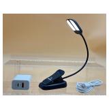 Rechargeable LED clip light with block and charger