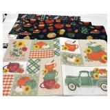 Lot of 4 Fall Themed Mat Rugs, Includes 30 x 17 In