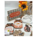 Large Lot of Fall Themed Decor, Includes Garlands,