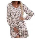Size Large Animal Print Women s Casual A-Line Dres