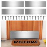 Therwen 5 Sets 8 x 36 Inches Silver Door Kick Plat