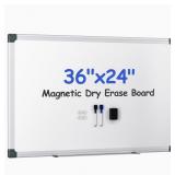 VUSIGN Magnetic White Board Kit for Wall 36" x 24"