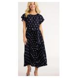 Size Small Women s Navy Blue Horse Pattern Dress