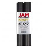 JAM PAPER Black Kraft Gift Wrapping Paper Roll - 2
