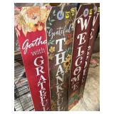 Lot of 5, 4 Ft x 8 Ft Wooden Porch Sign Decor Fall