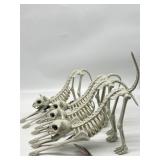 Lot of 4 Skeleton Cat Animal Statue Decor, 12 Inch