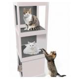 Skywin Modern Cat Tower Cat Scratching Post White