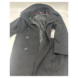 Men s Apline Swiss Size Large Black Button Up Coat