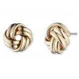 Anne Klein Gold Tone Knot Stud Earrings