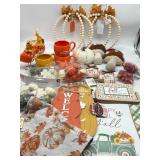Large Lot of Fall Items, Includes Wall Decor, Plus