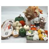 Large Lot of Fall Decor! Includes Mini Plush Pumpk