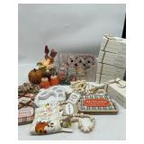 Large Lot of Fall Decor, Includes Variety of Ribbo