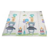 UANLAUO Foldable Baby Play Mat, 59inx59in, Bear/Bi
