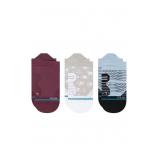 Stance Assorted 3-Pack Tab No-Show Socks in Burgun