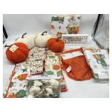 Large Lot of Fall Decor!! Includes Plush Pumpkins,