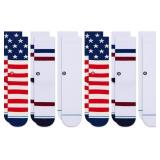 Size Medium Stance Americana Crew Socks 6 Pack