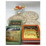 Large Lot of Fall Themed Kitchen Decor & Supplies,