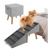 Ziluce 2 in 1 Foldable Dog Stair Ramp for Small/Me