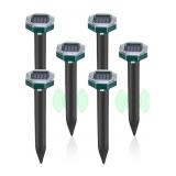 6 PCs Mole Repellent Solar Powered - Ultrasonic Mo