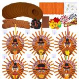 Winlyn 12 Sets Thanksgiving Wreath Signs Decoratio