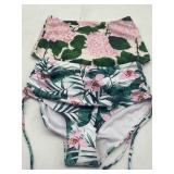 Lot of 2 Size Medium Floral Print Swim Bottoms for