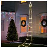 Christmas Ladder Lights with Santa Claus, 248 LED