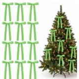 Hoteam 12pcs Large Furry Christmas Bows 11 x 18 In