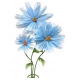 Giant Blue Daisy Artificial Flowers Decorations, L