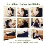 24 x 24 Inches Reading Pillow for Sitting, Bed Wed