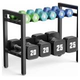 Dumbbell Rack 2-Tier Adjustable Weight Rack For Ho