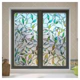 Stained Glass Window Film,35.4" x 78.7" 3D Decorat