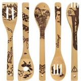 Kitchen Slotted Spoon,Burned Wooden Spoons,House W