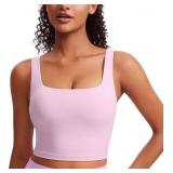 Large CRZ YOGA Butterluxe Square Neck Crop Tank To