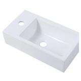 12 x 7 Inches Bathroom Corner Sink, Small Wall Mou