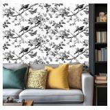 Black and White Floral Wallpaper Peel and Stick Vi