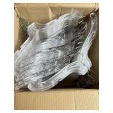 100 PCs Clear Swivel Plastic Hangers, Size 16 Inch