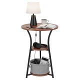 Dulcii Round Side Table for Narrow and Small Space