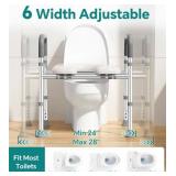 Soundfuse Toilet Seat Riser Raised with Handles Ad