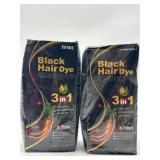 Lot of 2 Black Hair Dye Shampoo, 16.9 Fl Oz Each